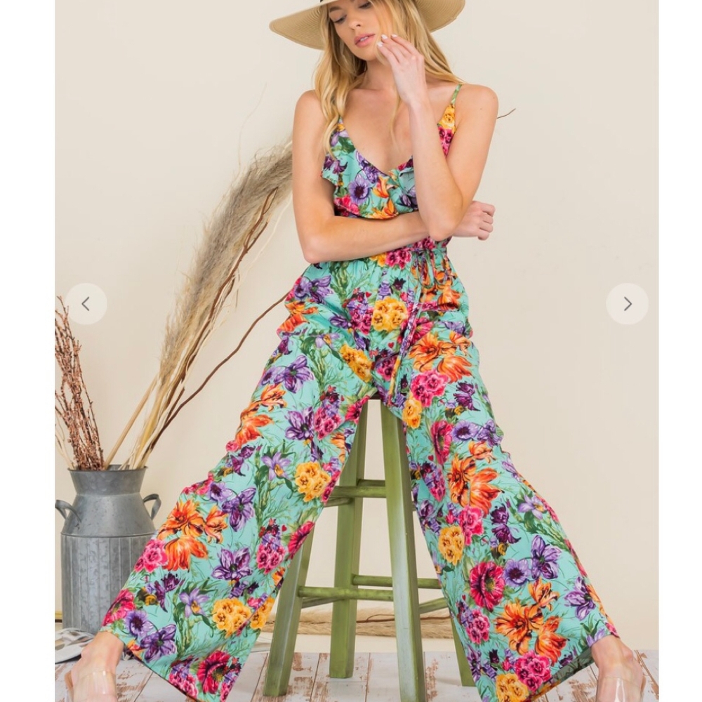 AMBITION Jade Floral Wide Leg Jumpsuit - Picture 7 of 10